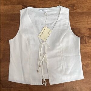 Peppermayo White Tie-Front Vest
